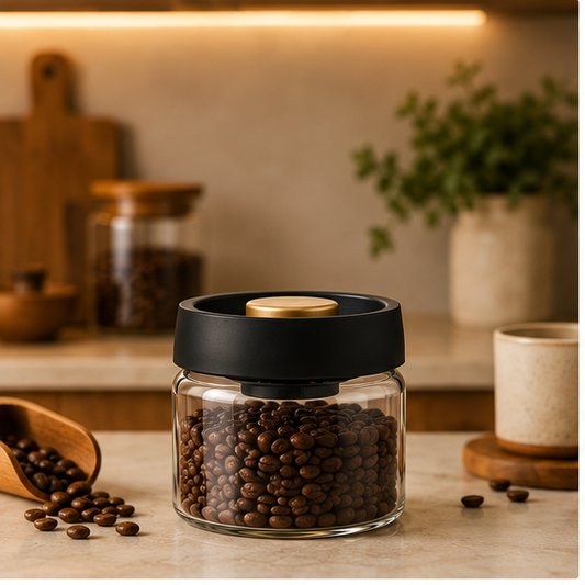 Vacuum-Sealed Coffee Storage Jar